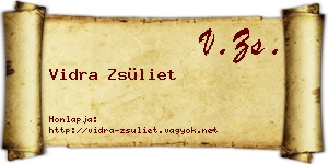 Vidra Zsüliet névjegykártya