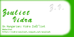 zsuliet vidra business card